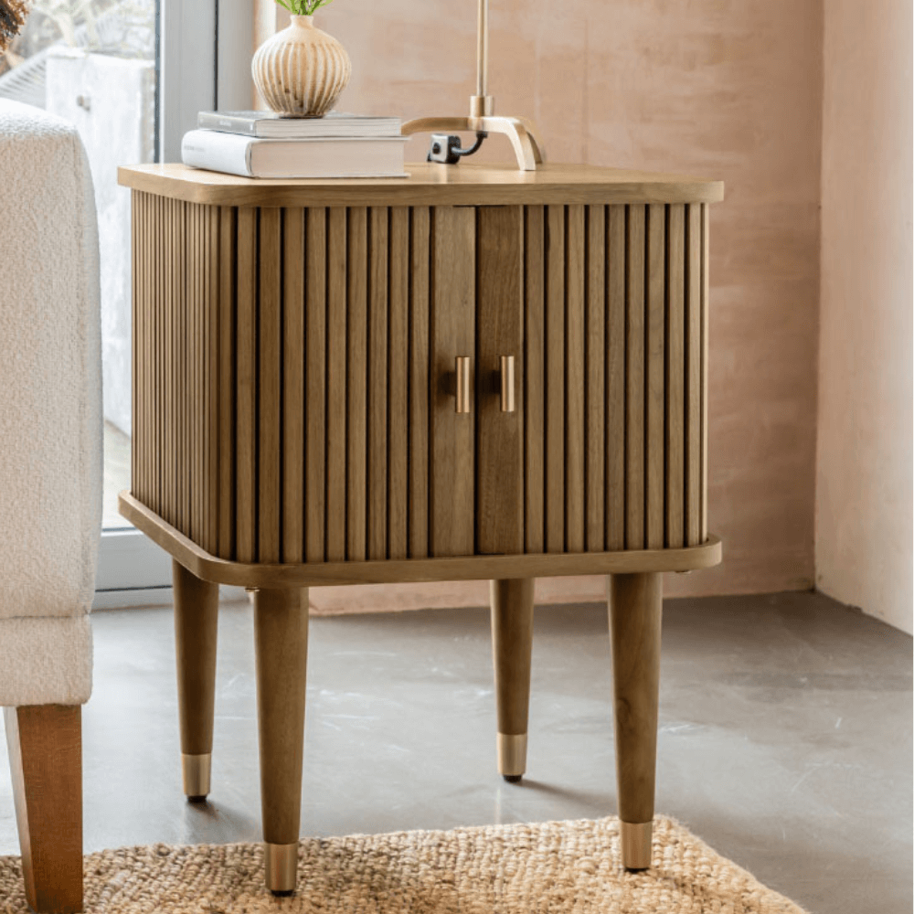 BYRON SIDE TABLE- MUTED OAK FINISH
