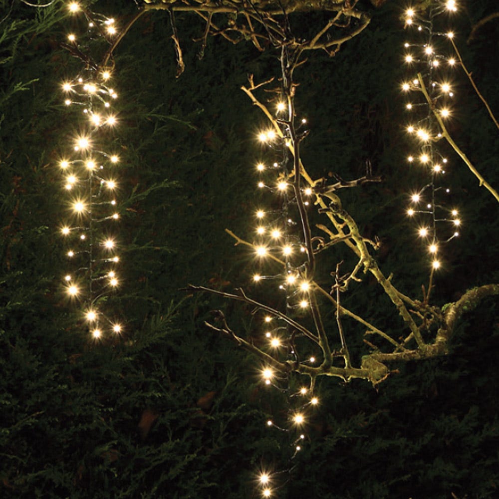 Outdoor Cascade Lights, 6 Cluster Drops, 1M