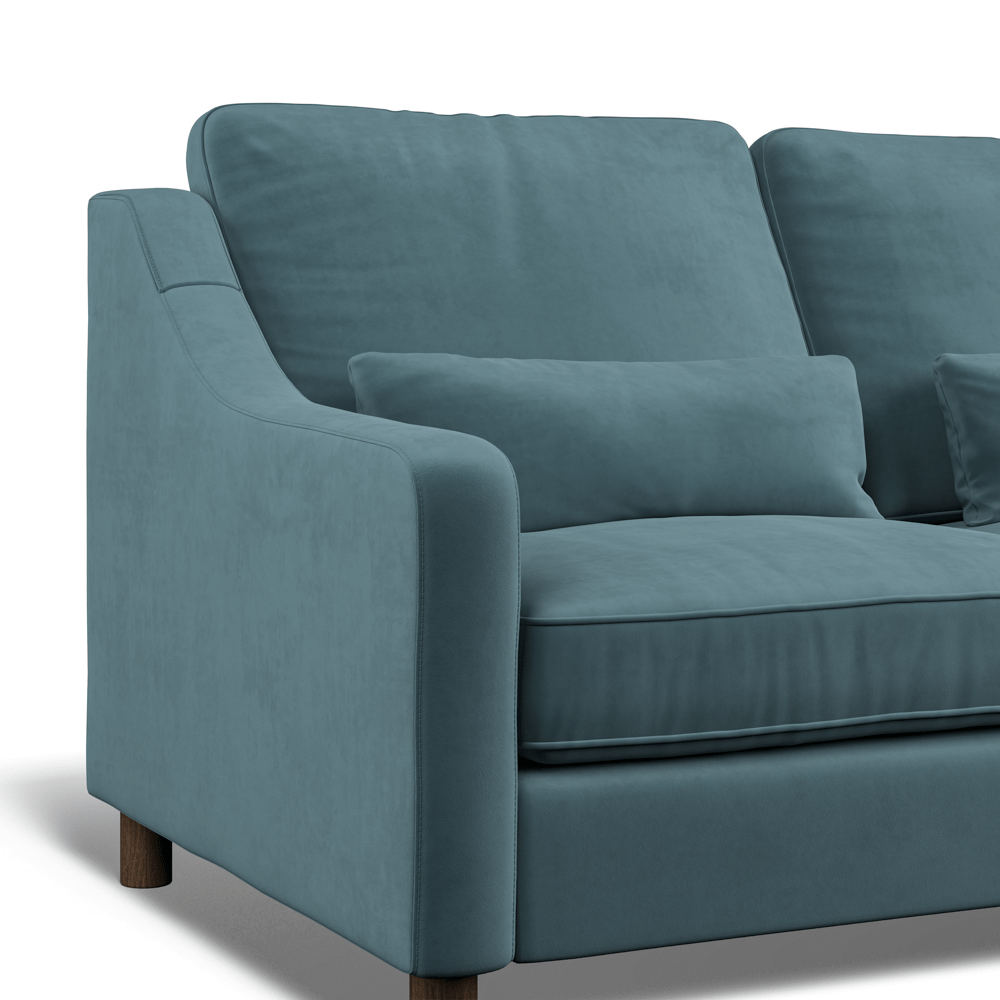 Hampton 3-Seat Sofa In Airforce Easy Care Velvet