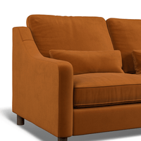 Hampton 3-Seat Sofa In Burnt Easy Care Velvet
