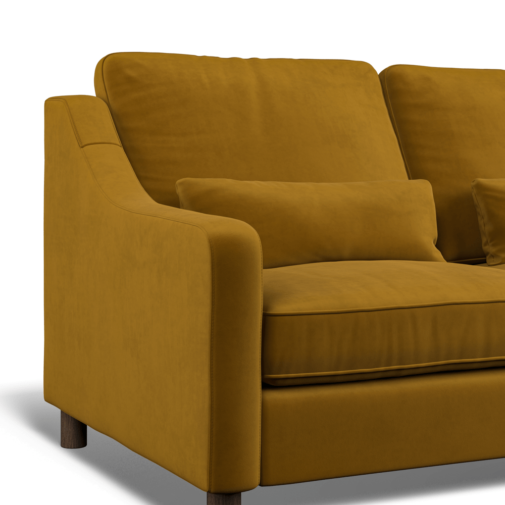 Hampton 3-Seat Sofa In Turmeric Easy Care Velvet