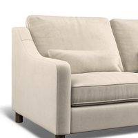 Hampton 4-Seat Sofa In Bone Easy Care Velvet