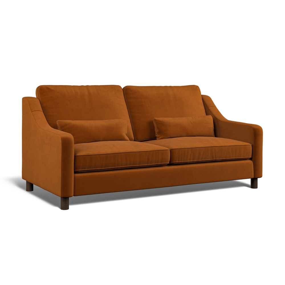 Hampton 4-Seat Sofa In Burnt Easy Care Velvet