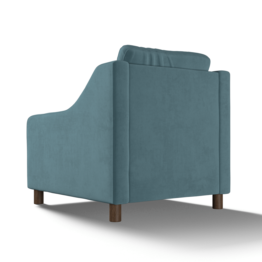Hampton Armchair In Airforce Eco Velvet