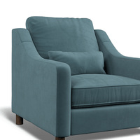 Hampton Armchair In Airforce Eco Velvet