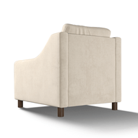 Hampton Armchair In Bone Eco Velvet