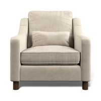 Hampton Armchair In Bone Eco Velvet