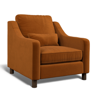 Hampton Armchair In Burnt Easy Velvet