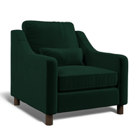 Hampton Armchair In Hunter Eco Velvet