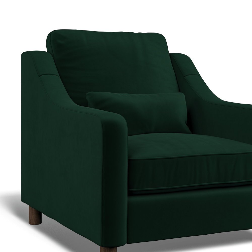 Hampton Armchair In Hunter Eco Velvet