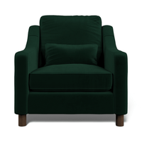 Hampton Armchair In Hunter Eco Velvet