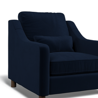 Hampton Armchair In Indigo Eco Velvet