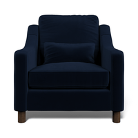 Hampton Armchair In Indigo Eco Velvet