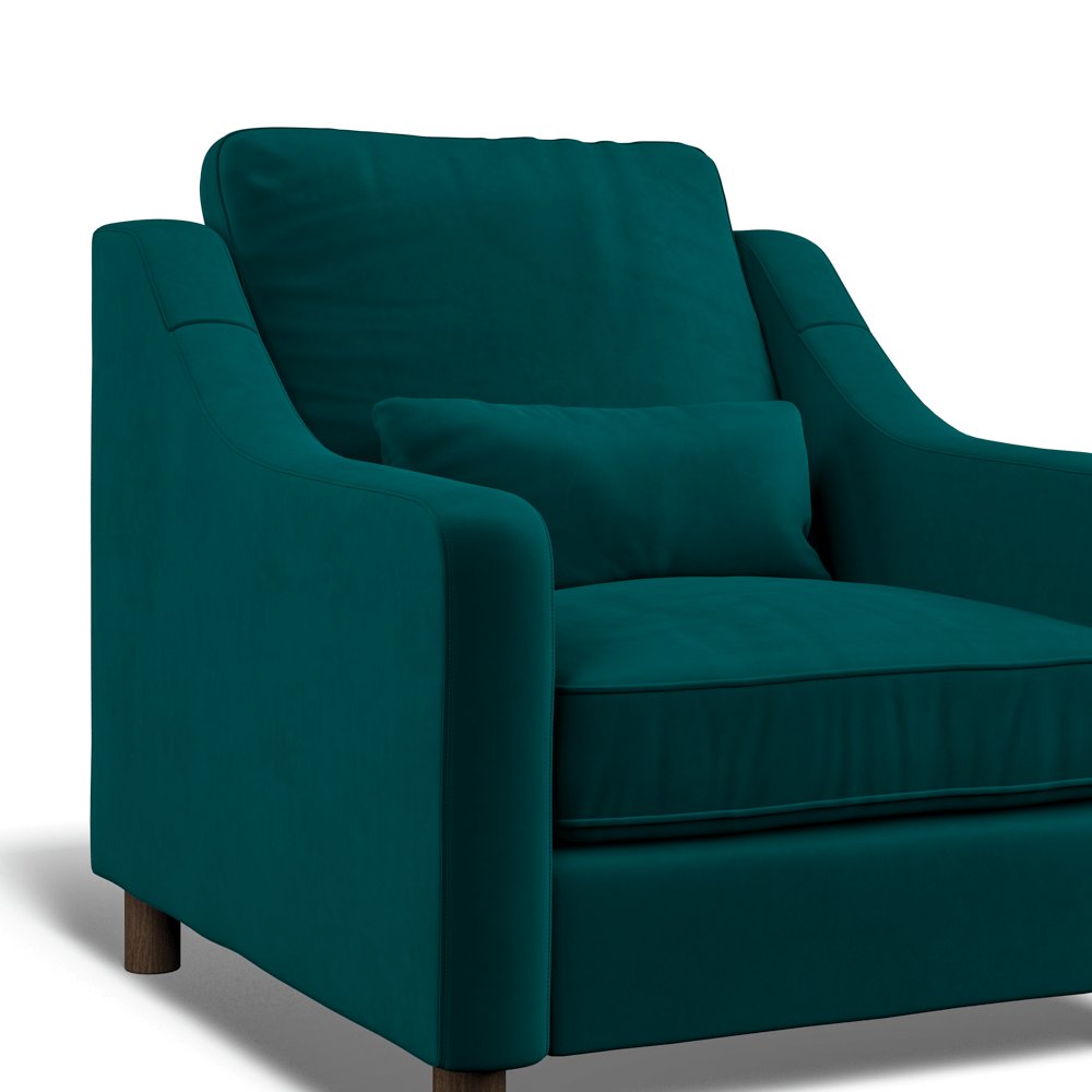 Hampton Armchair In Mallard Eco Velvet