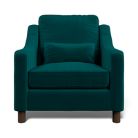 Hampton Armchair In Mallard Eco Velvet