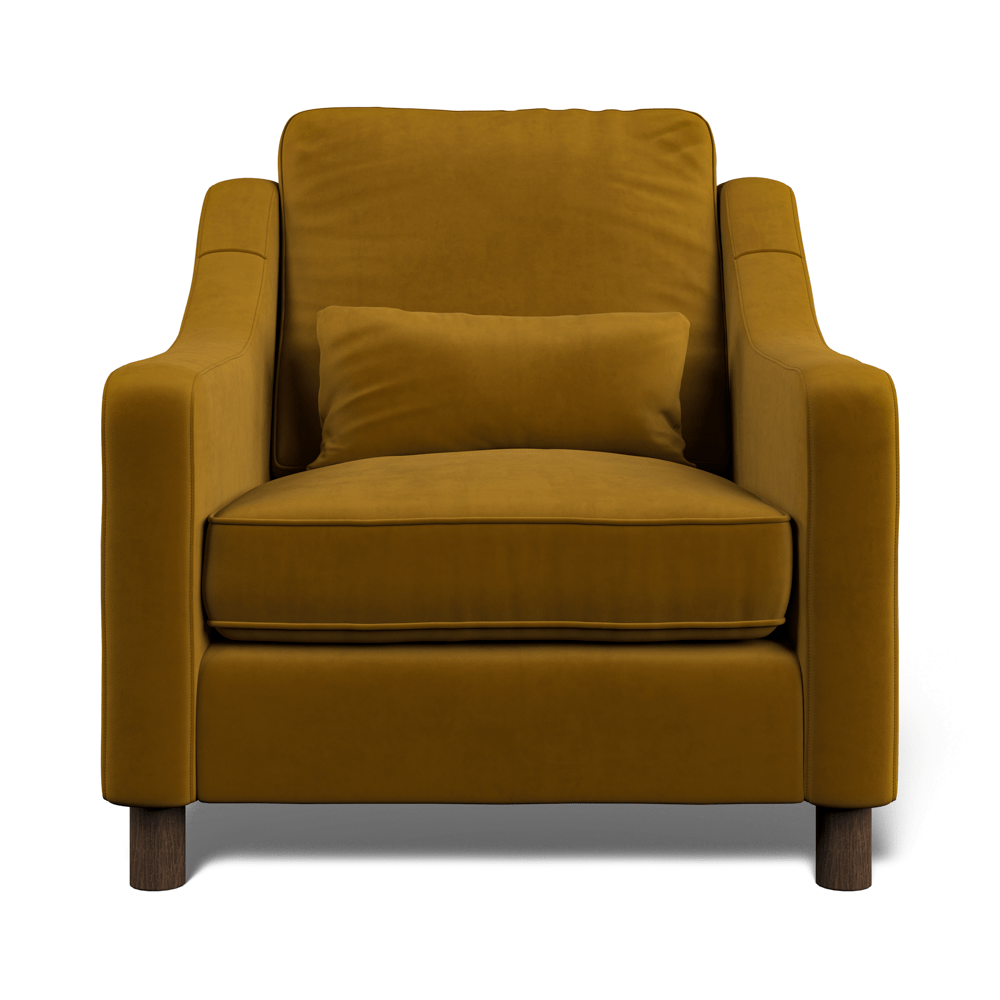 Hampton Armchair In Turmeric Eco Velvet