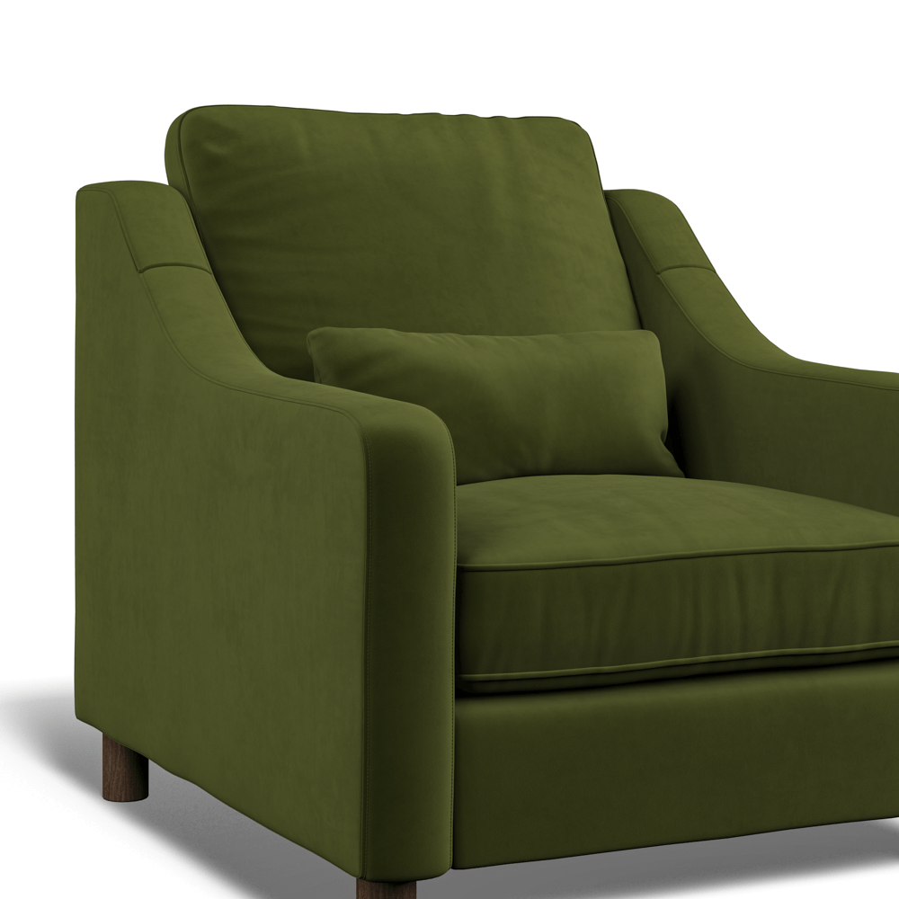 Hampton Armchair In Vine Eco Velvet