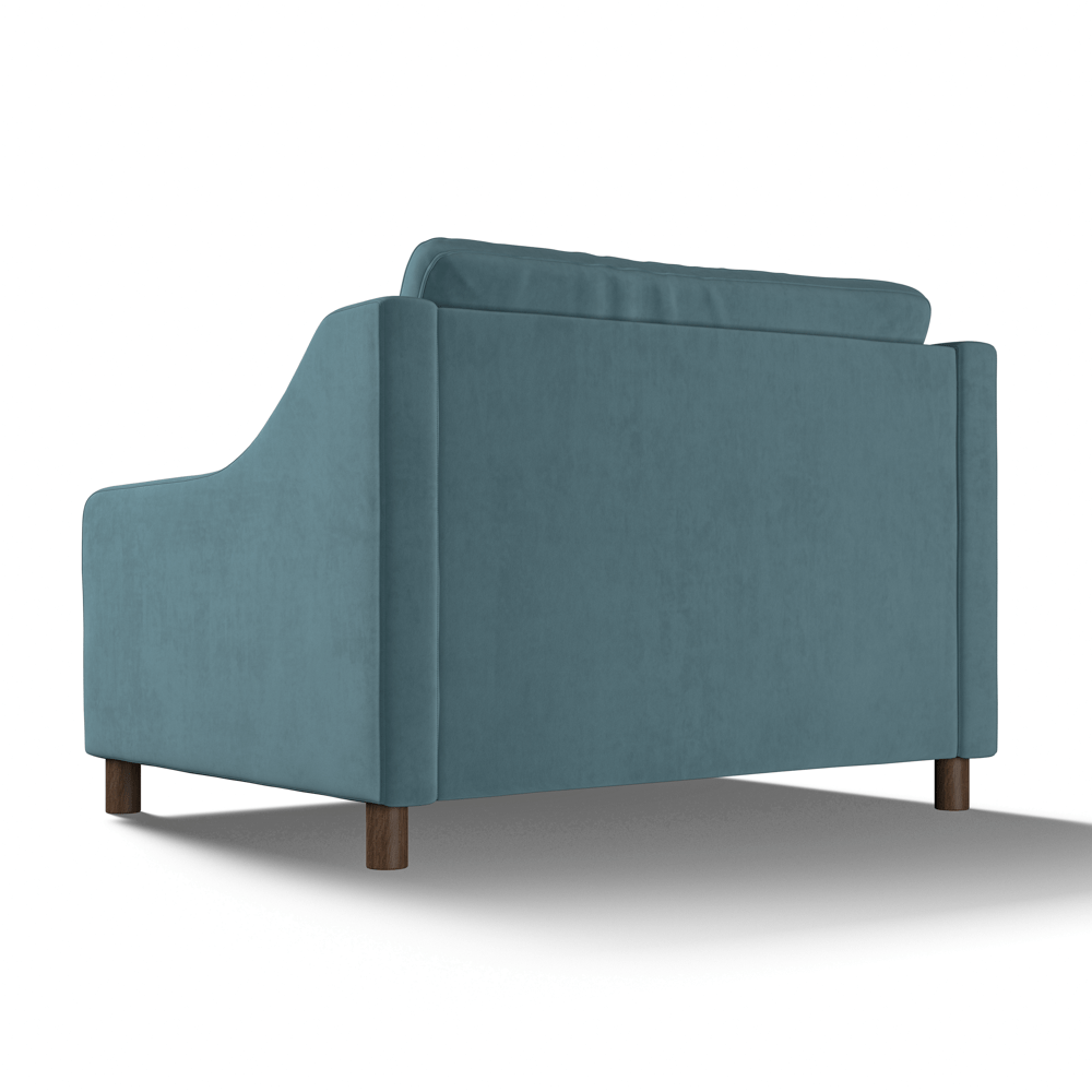 Hampton Loveseat In Airforce Easy Care Velvet
