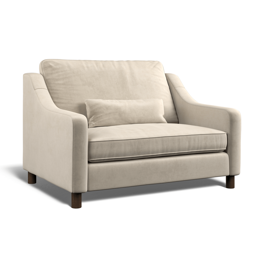 Hampton Loveseat In Bone Easy Care Velvet