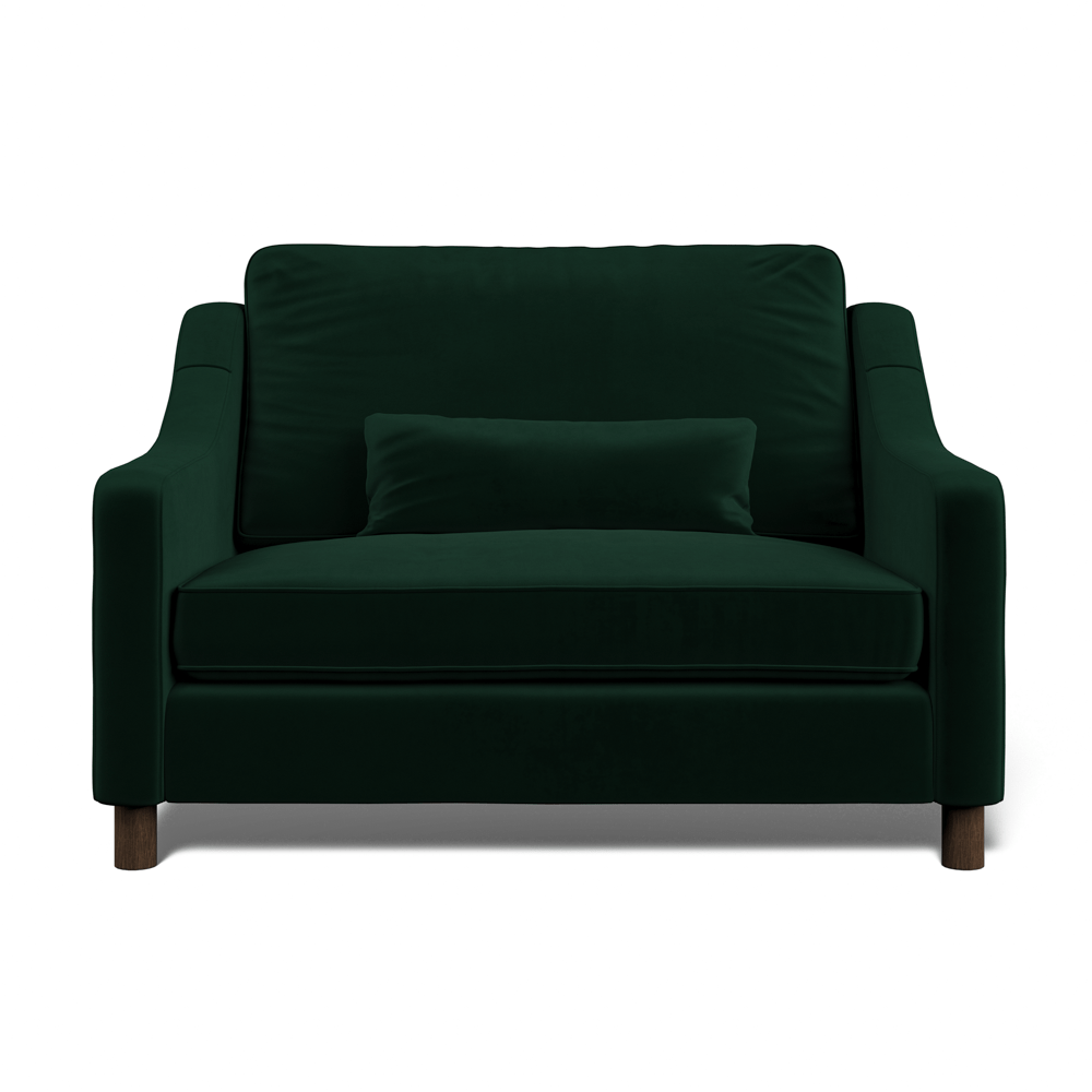 Hampton Loveseat In Hunter Easy Care Velvet