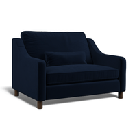 Hampton Loveseat In Indigo Easy Care Velvet