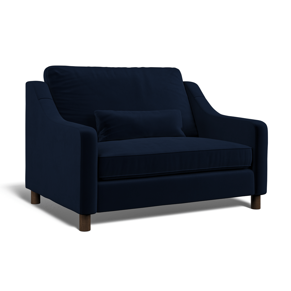 Hampton Loveseat In Indigo Easy Care Velvet