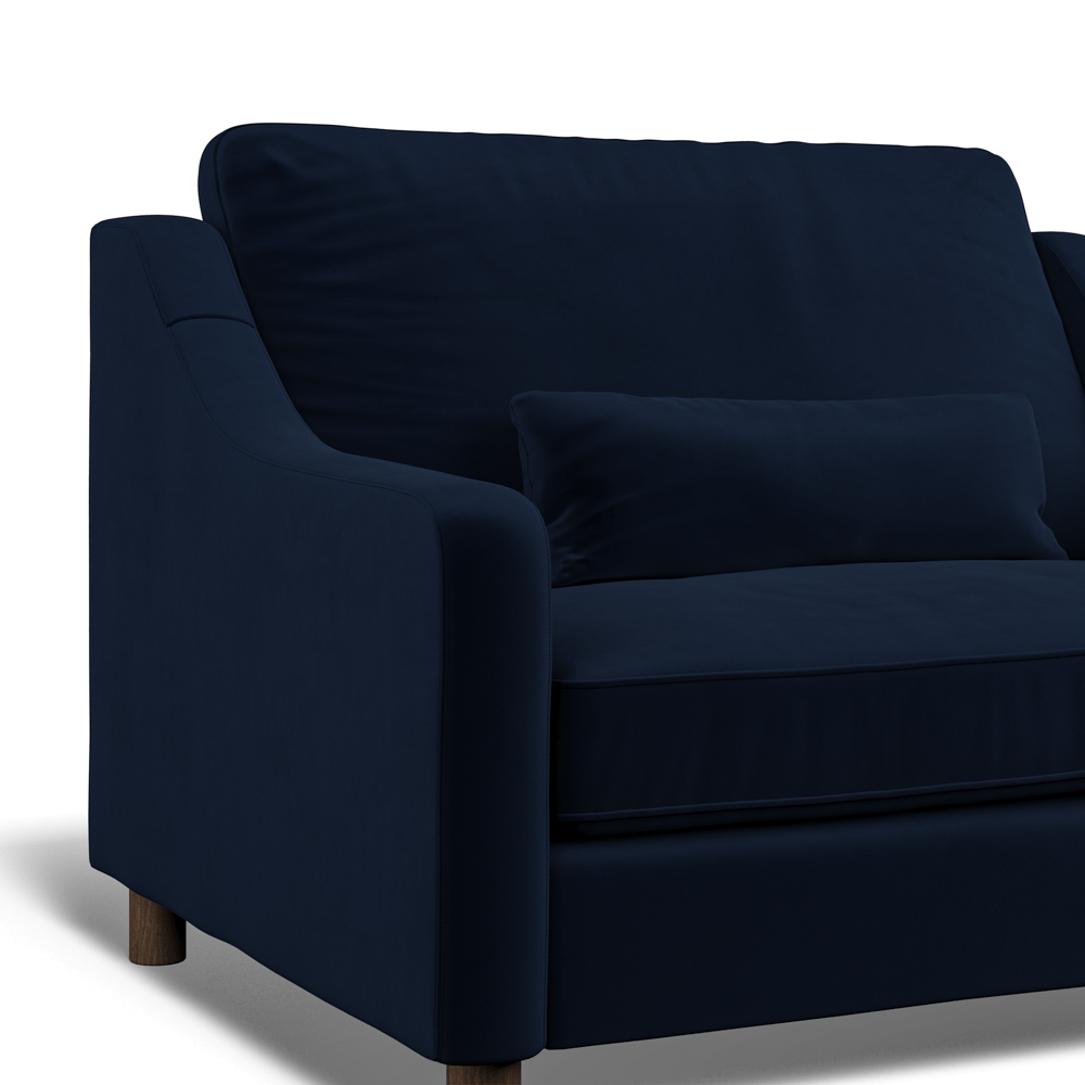 Hampton Loveseat In Indigo Easy Care Velvet