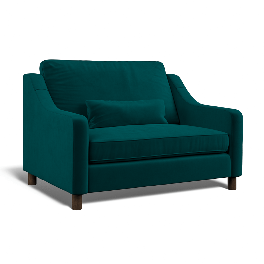 Hampton Loveseat In Mallard Easy Care Velvet