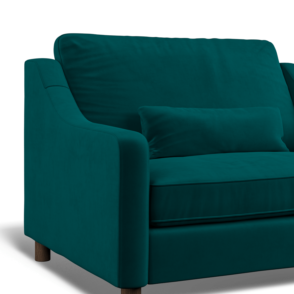 Hampton Loveseat In Mallard Easy Care Velvet