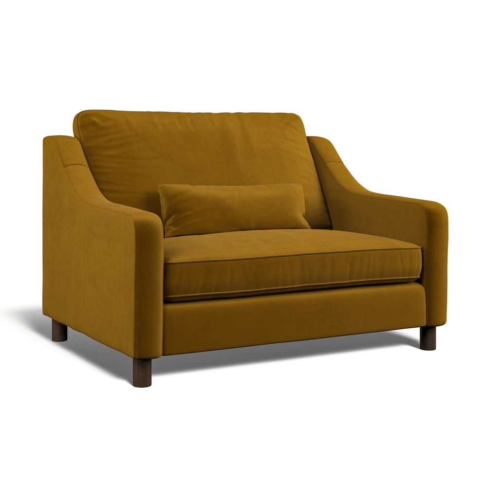 Hampton Loveseat In Turmeric Easy Care Velvet