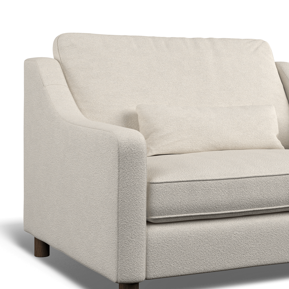 Hampton Loveseat In Ivory Boucle