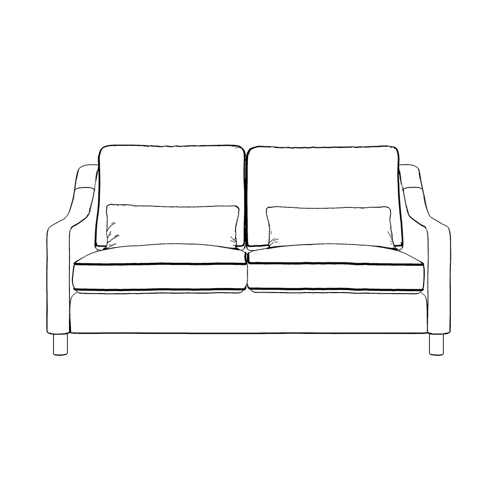 Hampton 3-Seat Sofa In Hunter Easy Care Velvet
