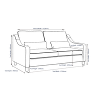 Hampton 3-Seat Sofa In Ivory Boucle