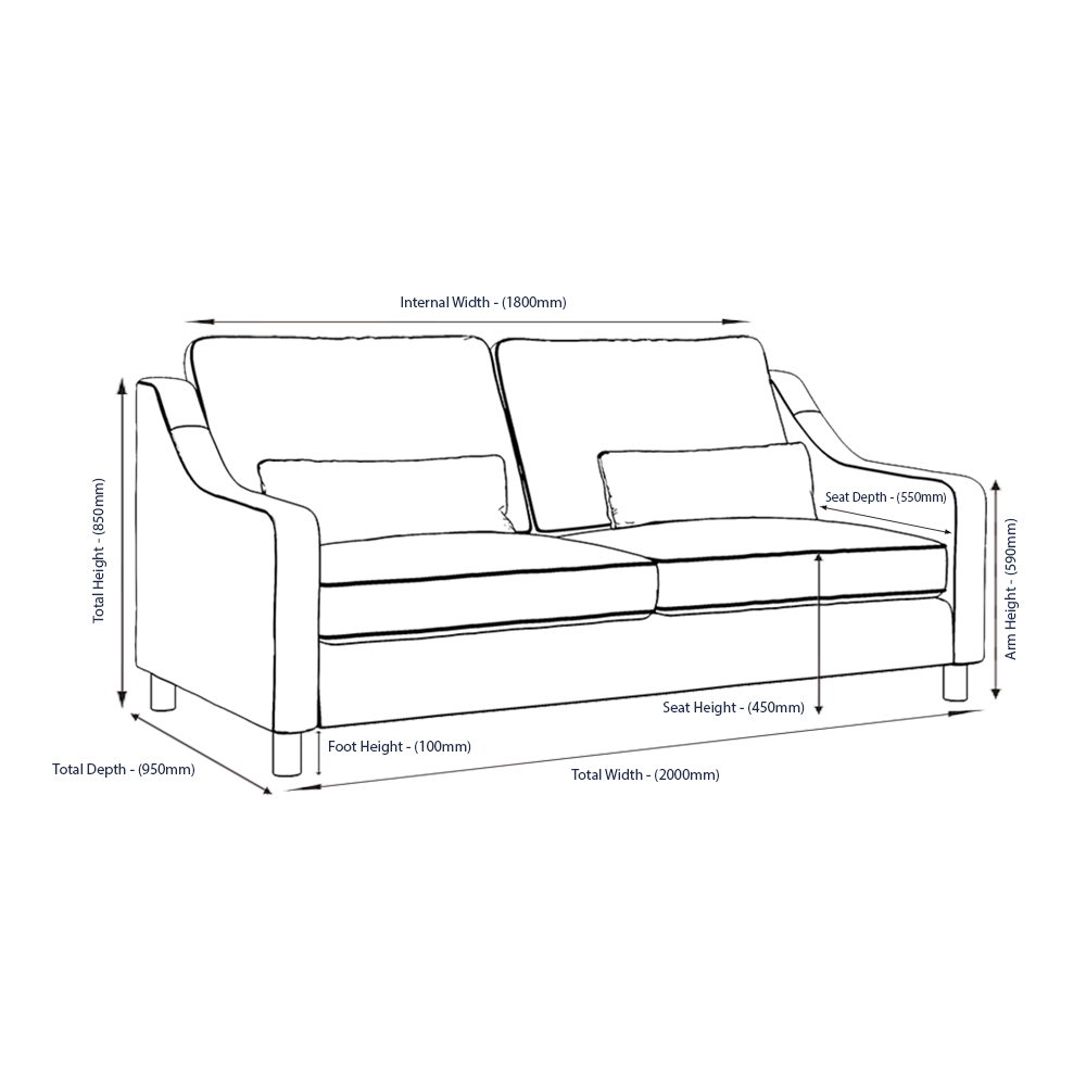Hampton 4-Seat Sofa In Turmeric Easy Care Velvet