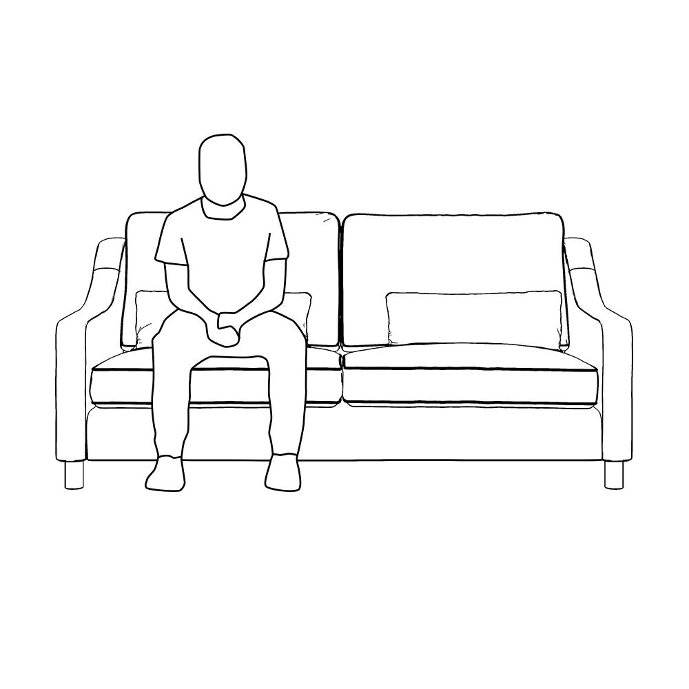 Hampton 4-Seat Sofa In Burnt Easy Care Velvet