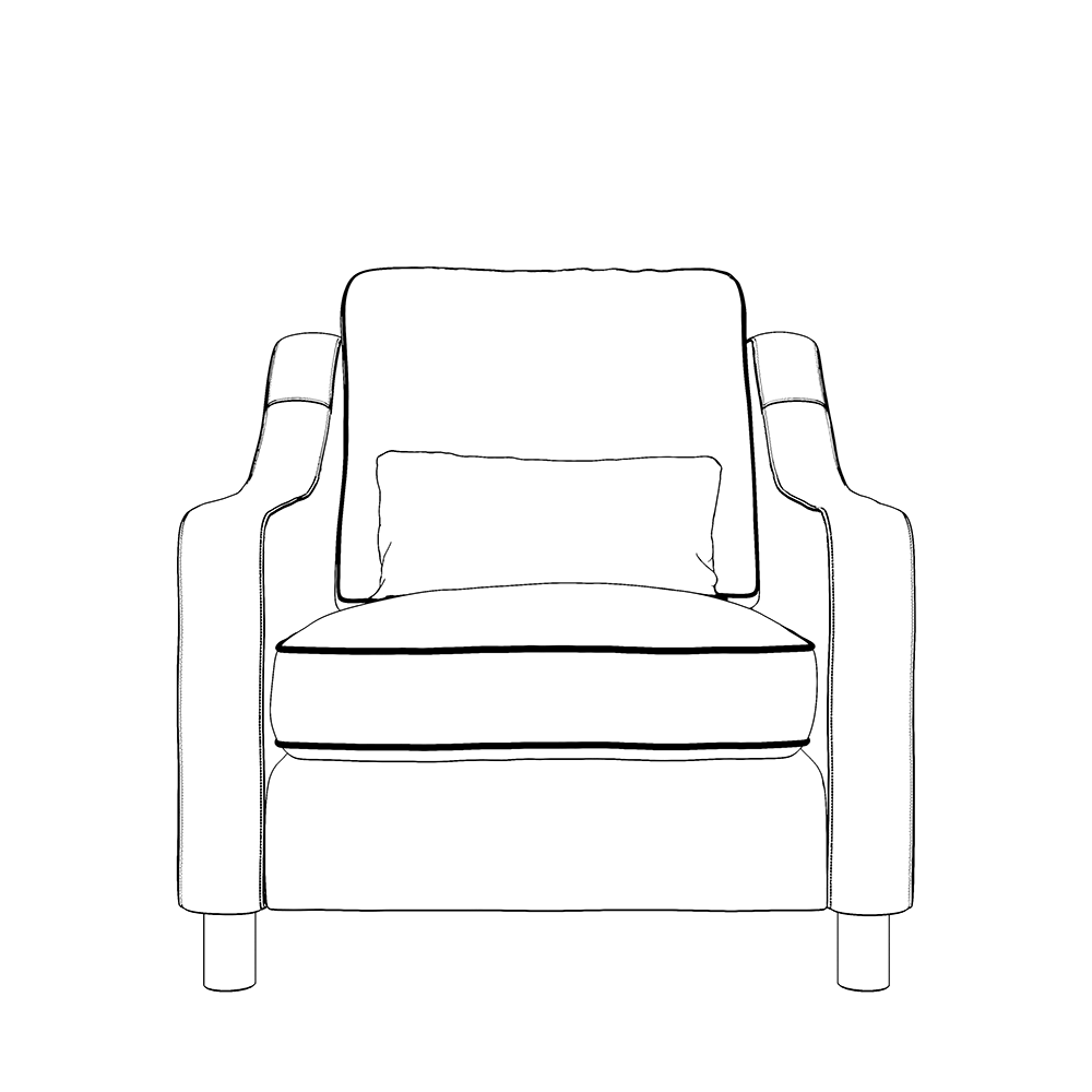 Hampton Armchair In Turmeric Eco Velvet