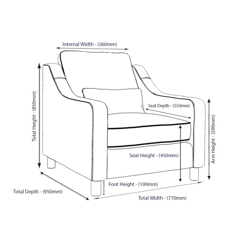 Hampton Armchair In Mallard Eco Velvet