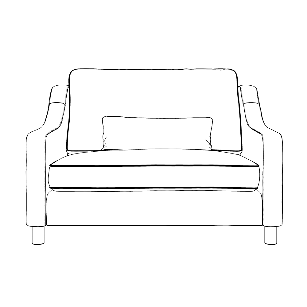 Hampton Loveseat In Indigo Easy Care Velvet
