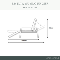 EMILIA SUNLOUNGER AND CUSHION