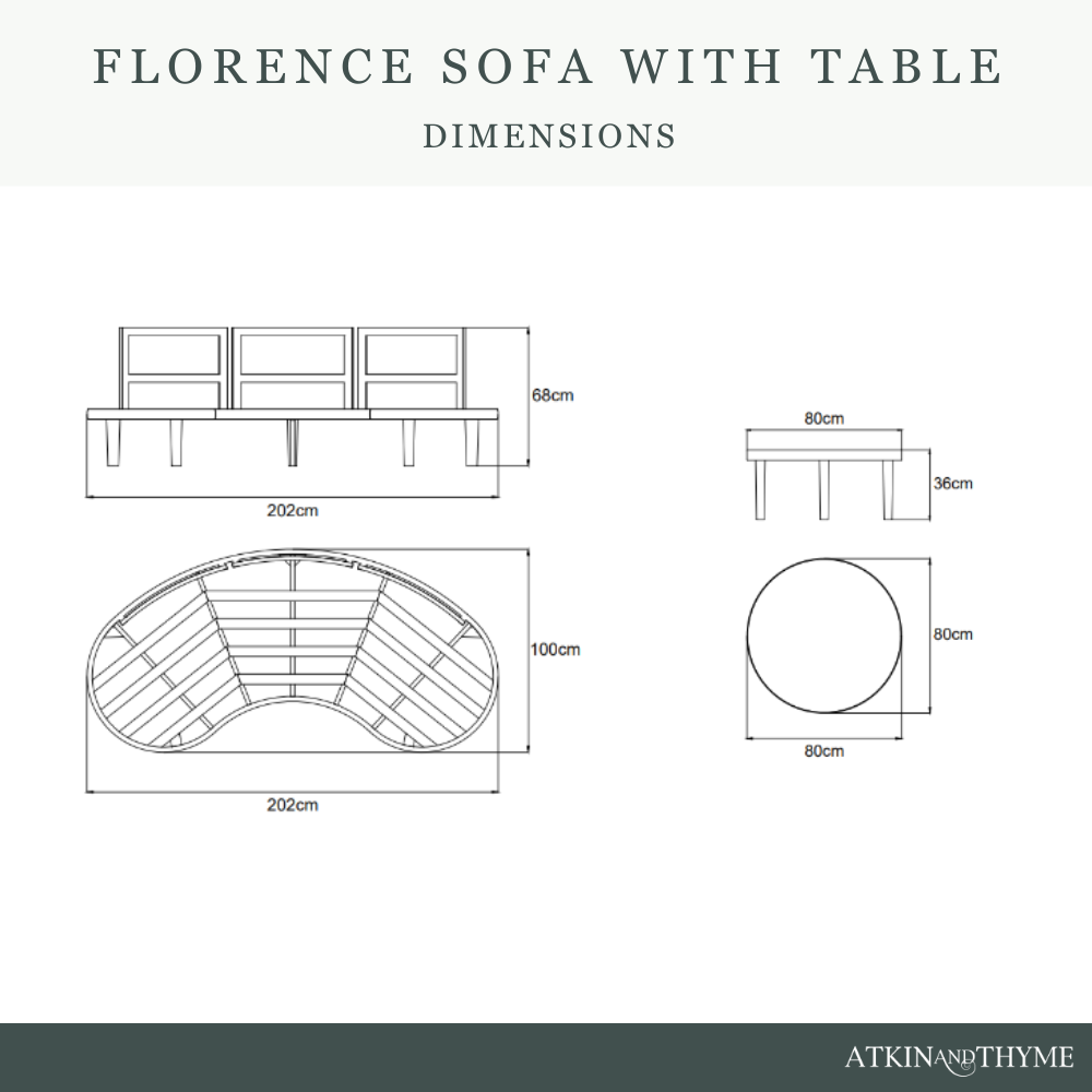 FLORENCE DOUBLE SOFA LOUNGE SET WITH LARGE COFFEE TABLE