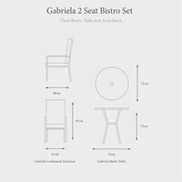 GABRIELA 2 SEAT BISTRO SET