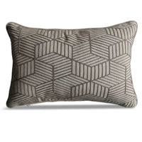 Grey Striped Embroidered Scatter Cushion