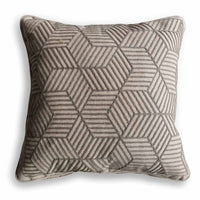 Grey Striped Embroidered Scatter Cushion