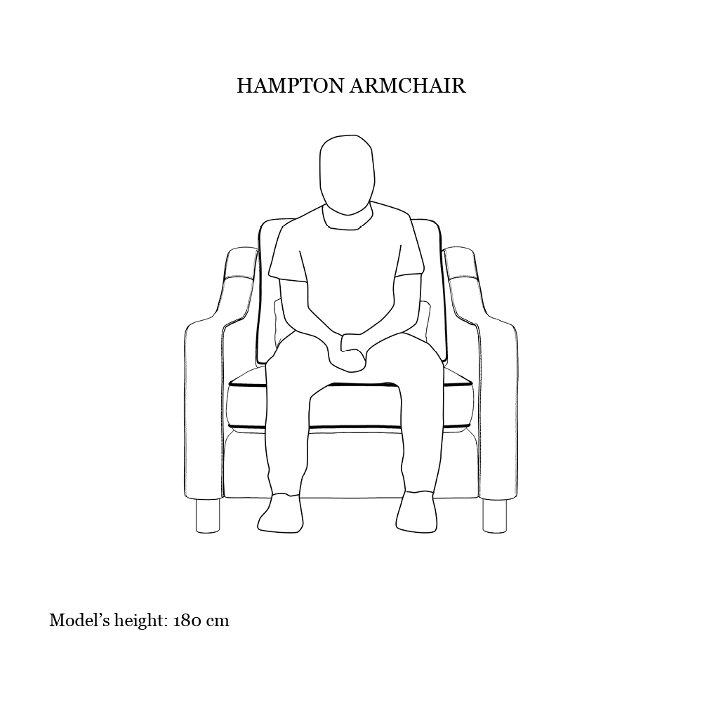 Hampton Armchair In Airforce Eco Velvet