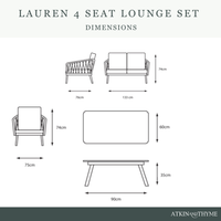 Lauren 4 Seat Lounge Set