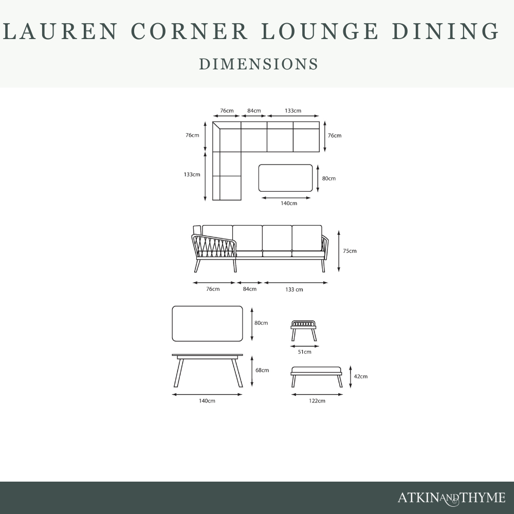 Lauren Corner Lounge Dining Set