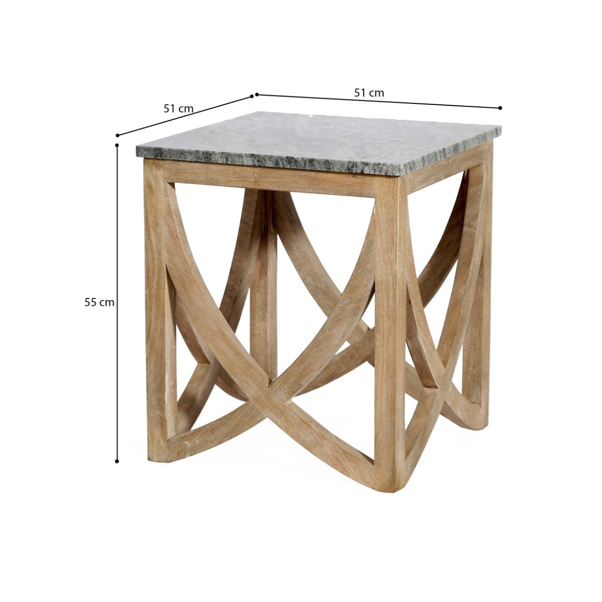 Lily Marble Top Side Table 
