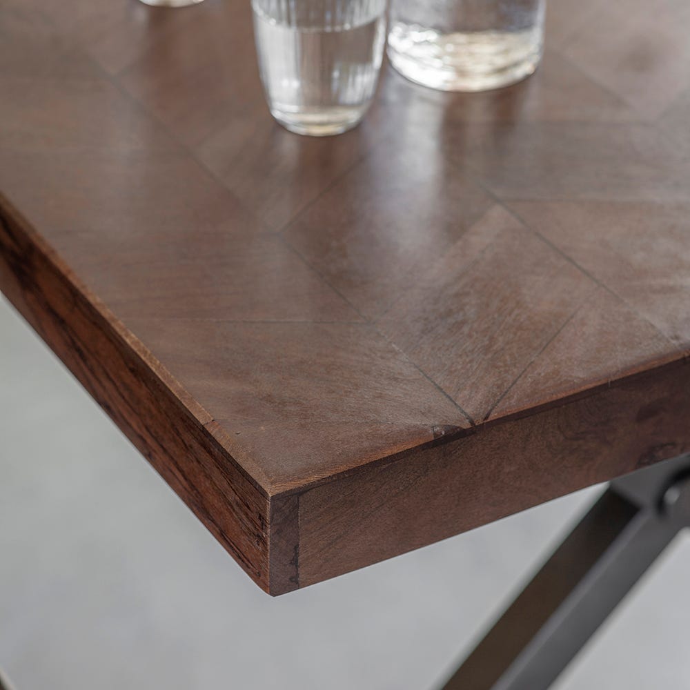 Logan Dining Table - Gun Metal Legs - Large