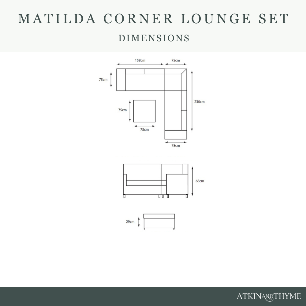 MATILDA CORNER LOUNGE DINING SET
