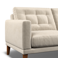 Fitzroy 3-Seat Sofa In Bone Easy Care Velvet